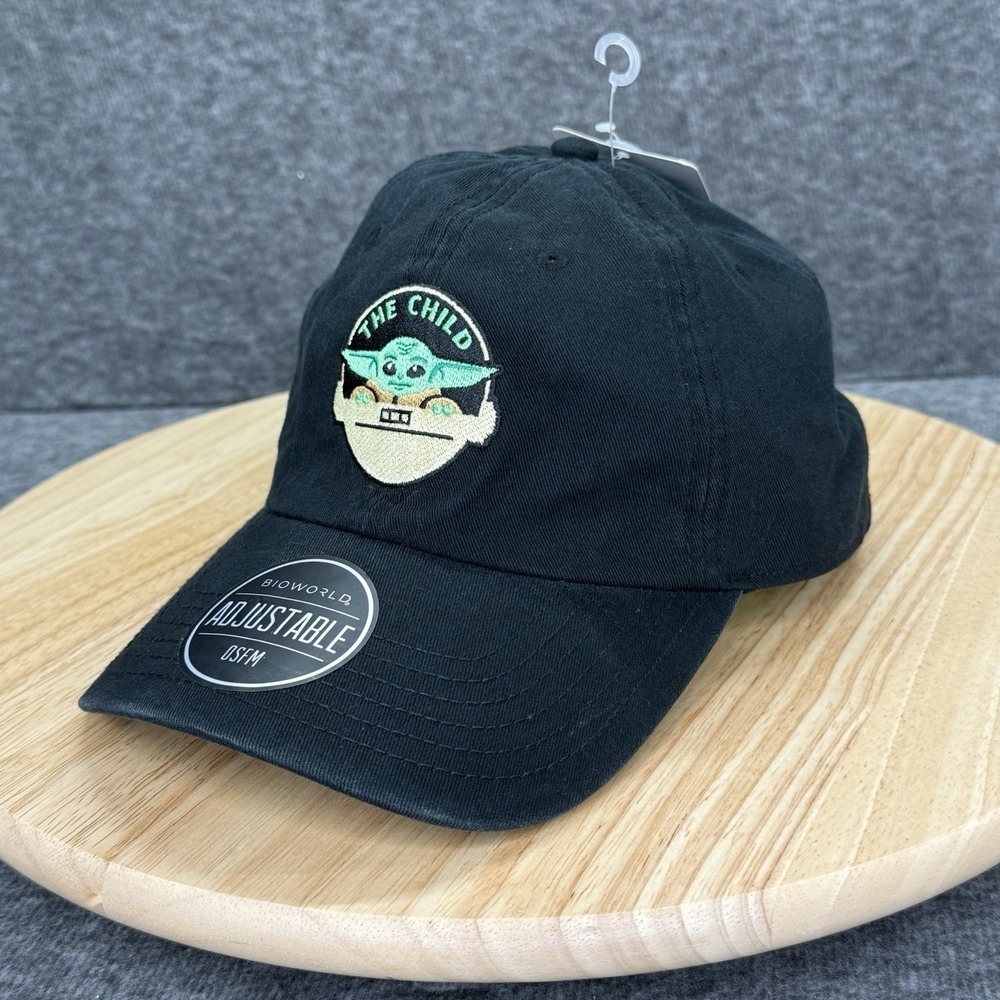 STAR WARS The Child Grogu Dad Hat OSFM Black Adjustable Baseball Cap Bioworld